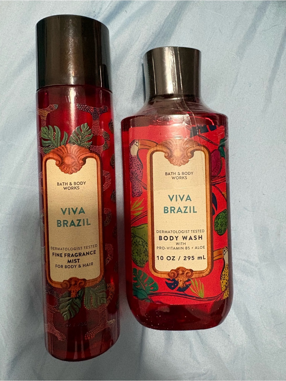 Bath & Body Works Viva Brazil Red Body Wash Set